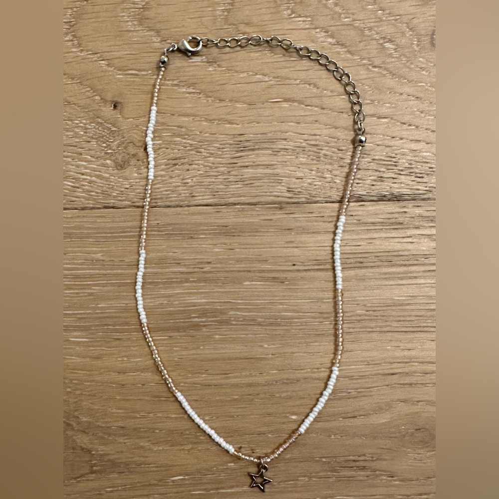 Choker beaded necklace with star charm